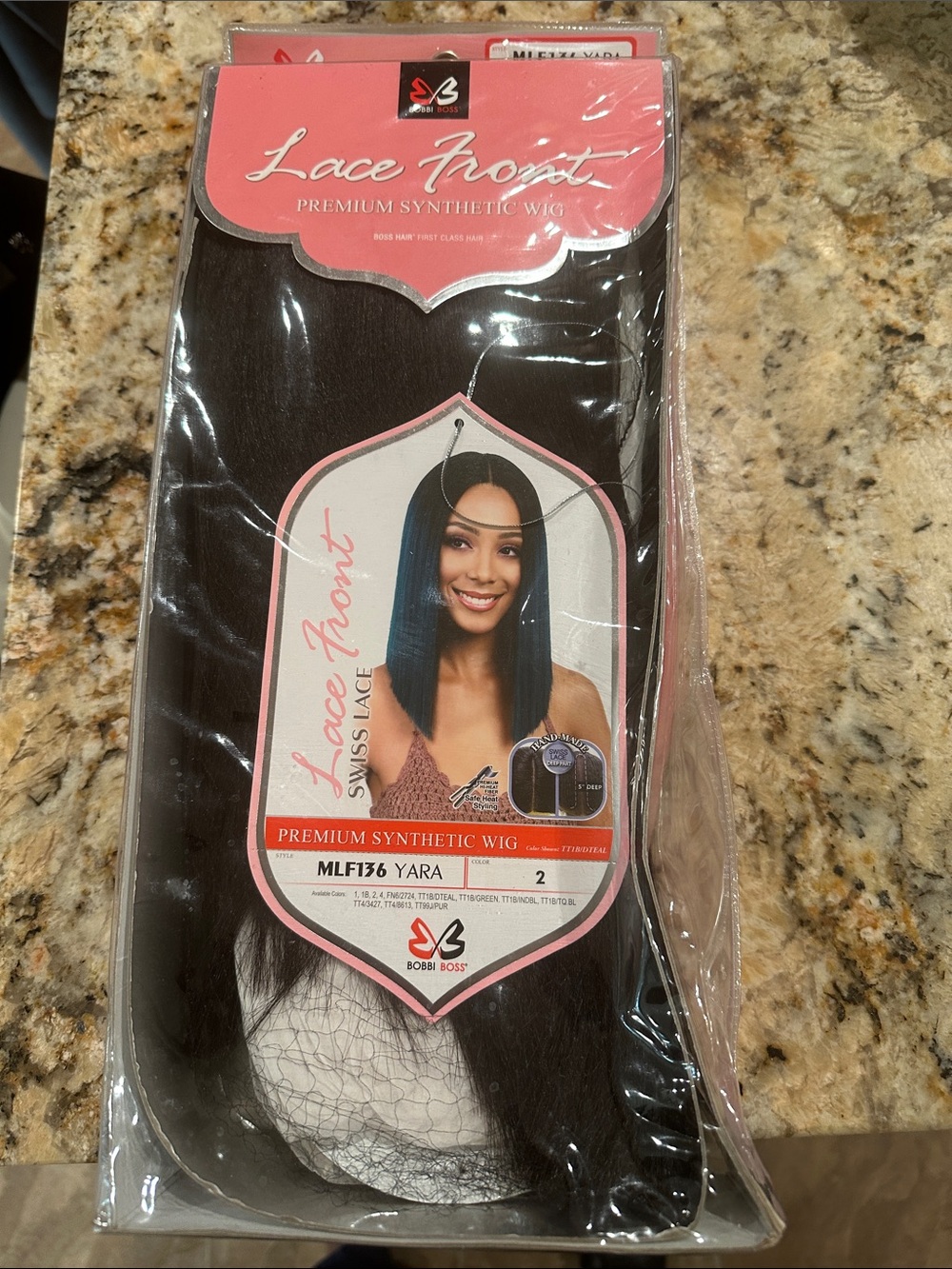 Lace Front YARA Family Premium Synthetic Wig — darkest of brown. #2